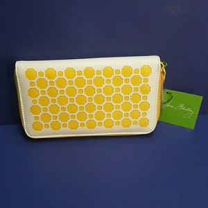 Vera Bradley Yellow White Geo wallet BNWT
